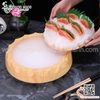 Khay tròn bày sushi vân gỗ / Khay gỗ hình tròn bày sashimi SL183, SL184, SL185