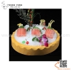 Khay tròn bày sushi vân gỗ / Khay gỗ hình tròn bày sashimi SL183, SL184, SL185