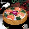 Khay tròn bày sushi vân gỗ / Khay gỗ hình tròn bày sashimi SL183, SL184, SL185