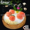 Khay tròn bày sushi vân gỗ / Khay gỗ hình tròn bày sashimi SL183, SL184, SL185