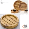 Khay tròn bày sushi vân gỗ / Khay gỗ hình tròn bày sashimi SL183, SL184, SL185