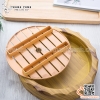 Khay tròn bày sushi vân gỗ / Khay gỗ hình tròn bày sashimi SL183, SL184, SL185