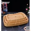Khay bày sushi , sashimi chiết eo vân gỗ , chất liệu nhựa ABS siêu bền SL190, SL191, SL192