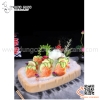 Khay bày sushi , sashimi chiết eo vân gỗ , chất liệu nhựa ABS siêu bền SL190, SL191, SL192