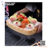 Khay bày sushi , sashimi chiết eo vân gỗ , chất liệu nhựa ABS siêu bền SL190, SL191, SL192
