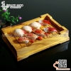 Khay bày sushi vân gỗ hình chữ nhật, Khay chữ nhật bày đồ ăn sashimi nhựa ABS vân gỗ chịu nước