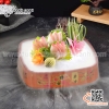 Khay nhựa sơn mài chuyên dụng bày Sushi , Sashimi, Cá sống màu đỏ gạch phong cách Nhật