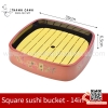 Khay nhựa sơn mài chuyên dụng bày Sushi , Sashimi, Cá sống màu đỏ gạch phong cách Nhật