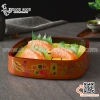 Khay nhựa sơn mài chuyên dụng bày Sushi , Sashimi, Cá sống màu đỏ gạch phong cách Nhật