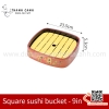 Khay nhựa sơn mài chuyên dụng bày Sushi , Sashimi, Cá sống màu đỏ gạch phong cách Nhật