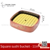 Khay nhựa sơn mài chuyên dụng bày Sushi , Sashimi, Cá sống màu đỏ gạch phong cách Nhật