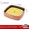 Khay nhựa sơn mài chuyên dụng bày Sushi , Sashimi, Cá sống màu đỏ gạch phong cách Nhật