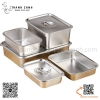 Khay inox thành cao, khay inox cao thành góc bo tròn miệng có nắp hoặc không nắp