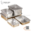 Khay inox thành cao, khay inox cao thành góc bo tròn miệng có nắp hoặc không nắp