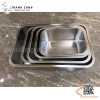 Khay inox thành cao, khay inox cao thành góc bo tròn miệng có nắp hoặc không nắp