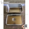 Khay inox thành cao, khay inox cao thành góc bo tròn miệng có nắp hoặc không nắp