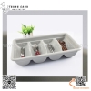 Khay thìa đũa inox 4 ngăn bằng nhựa, khay để dụng cụ phục vụ 4 ngăn chất liệu nhựa
