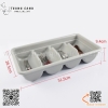 Khay thìa đũa inox 4 ngăn bằng nhựa, khay để dụng cụ phục vụ 4 ngăn chất liệu nhựa