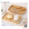 Khay đựng đồ ăn bằng gỗ tre cao cấp, khay gỗ tre trang trí hình chữ nhật
