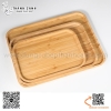 Khay đựng đồ ăn bằng gỗ tre cao cấp, khay gỗ tre trang trí hình chữ nhật
