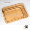 Khay đựng đồ ăn bằng gỗ tre cao cấp, khay gỗ tre trang trí hình chữ nhật