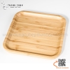 Khay gỗ tre hình vuông - Khay gỗ tre đựng thức ăn