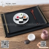 Khay bê đồ vành cong B7 chống trơn mang đậm phong cách Nhật Bản, khay đỏ đen