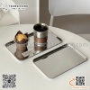 Khay inox tráng gương chuyên dụng cho quán cà phê, khay mặt gương bê bánh trà