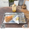 Khay inox tráng gương chuyên dụng cho quán cà phê, khay mặt gương bê bánh trà