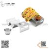 Kệ trưng bày bánh Taco, khay làm bánh taco không kèm cốc bằng inox cao cấp