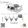 Kệ trưng bày bánh Taco, khay làm bánh taco không kèm cốc bằng inox cao cấp