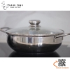 Nồi lẩu inox Fivestar 3 đáy nắp kính cao cấp size 24/26/28/32cm
