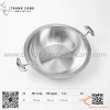 Nồi lẩu inox quai hình quả ớt màu trắng, nồi lẩu inox một ngăn cao cấp với nhiều kích thước khác nhau