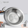 Nồi lẩu inox quai hình quả ớt màu trắng, nồi lẩu inox một ngăn cao cấp với nhiều kích thước khác nhau