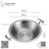 Nồi lẩu inox quai hình quả ớt màu trắng, nồi lẩu inox một ngăn cao cấp với nhiều kích thước khác nhau