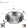Nồi lẩu inox quai hình quả ớt màu trắng, nồi lẩu inox một ngăn cao cấp với nhiều kích thước khác nhau