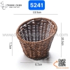Rổ mây bầu đựng rau màu nâu
