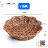 Rổ mây hình bông hoa màu nâu