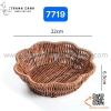 Rổ mây hình bông hoa màu nâu