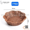 Rổ mây hình bông hoa màu nâu