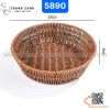 Rổ mây tròn màu nâu