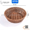 Rổ mây tròn màu nâu