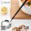 Muôi Canh Inox 304 Cán Nhựa Kiểu Nhật, Muôi Canh Ramen Mini, Muôi lẩu phong cách Nhật Bản