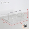 Nắp khay buffet hình chữ nhật mở 180 độ (không kèm khay). Nắp nhựa mica đậy khay 1/2, nắp chụp nhựa 1/2