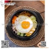 Thố đất đen hàn quốc, nồi thố đất trộn cơm kèm đế , nồi nấu mỳ cay