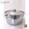 Nồi inox 304 quai dày chuyên dụng chia cơm canh cho học sinh