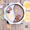 Nồi lẩu hoa / Nồi lẩu inox hình bông hoa hai ngăn sóng cách điệu, nồi lẩu Tứ Xuyên, nồi lẩu Đài Loan
