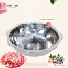 Nồi lẩu hoa / Nồi lẩu inox hình bông hoa hai ngăn sóng cách điệu, nồi lẩu Tứ Xuyên, nồi lẩu Đài Loan