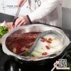 Nồi lẩu hoa / Nồi lẩu inox hình bông hoa hai ngăn sóng cách điệu, nồi lẩu Tứ Xuyên, nồi lẩu Đài Loan