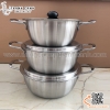 Nồi inox nấu mì các món soup món hải sản kèm nắp đậy màu bạc